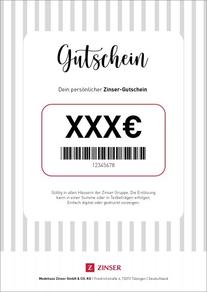 Geschenkgutschein Stripes